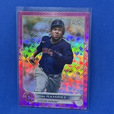 2022 Topps Chrome Logofractor Jose Ramirez Refractor Pink /199 #11 Guardians