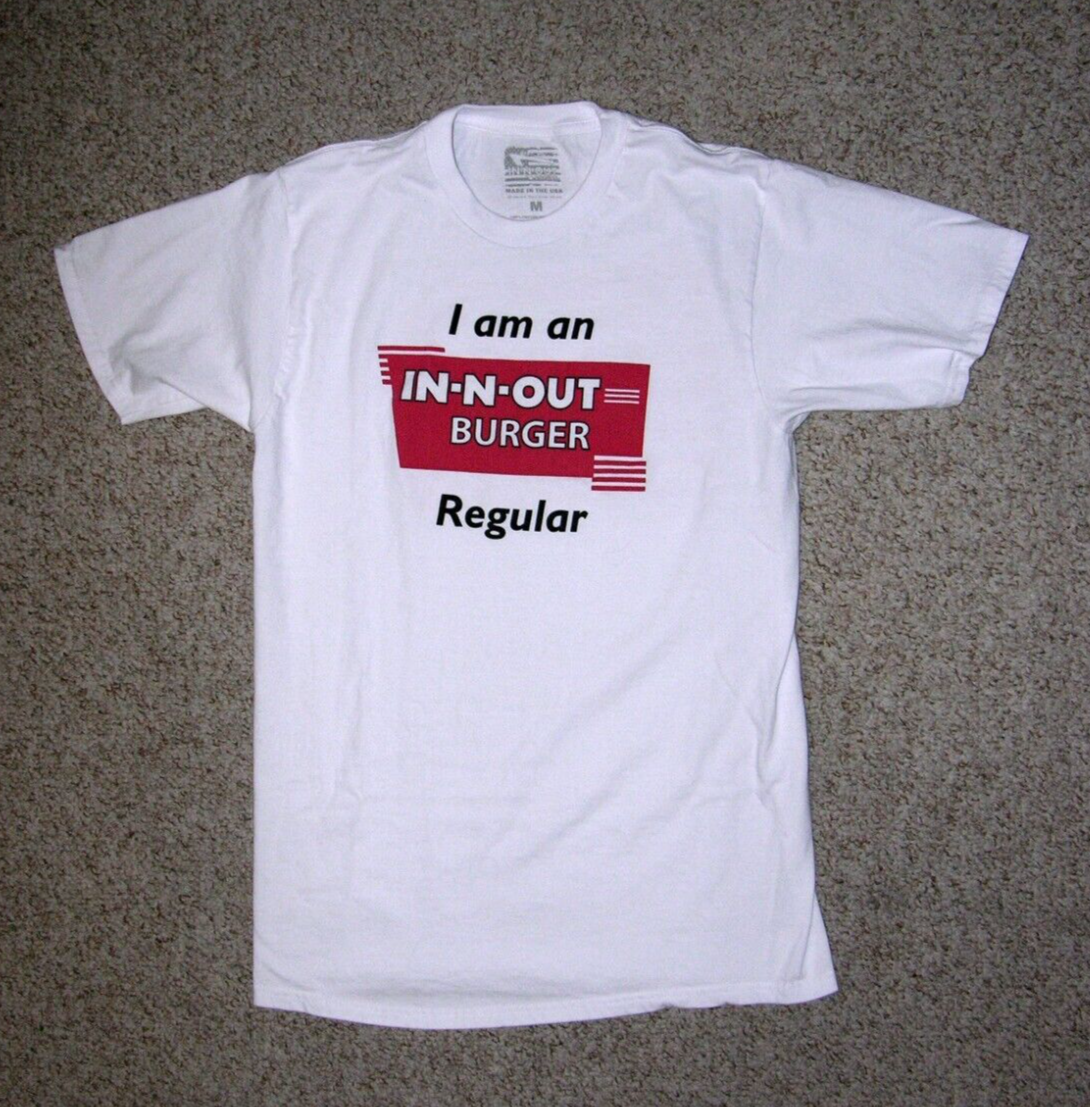Rare 'I am an In-N-Out Burger Regular' T-Shirt Men's - Med | eBay