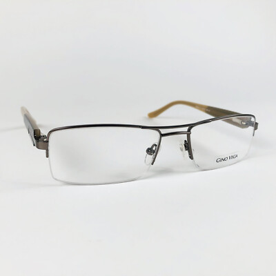 GINO VEGA Brille SATIN GUNMETAL HALBRANDLOS Brillengestell MOD: R0534 C1