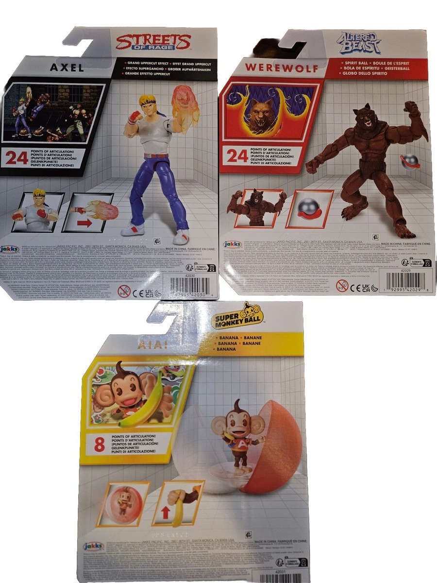 2024 JAKKS PACIFIC SEGA VIDEO GAME FIGURES SET OF 3 AIAI / AXEL
