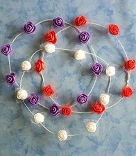 Haarkranz Rosen für Blumenkinder Ostern Hochzeit  Festlichkeit 3 Stück 