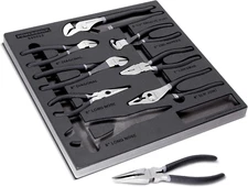 8 Piece Master Pliers Set, Long Reach, Diagonal, Slip Joint, Adjustable, Linesma