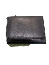 Mundi  Black Small Tri Fold Bluish Wallet New with Tags