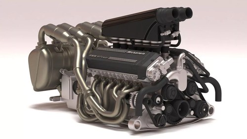1:6 Scale McLaren F1 S70/2 V12 Engine Model Kit with Gearbox and Exhaust System - Picture 6 of 7