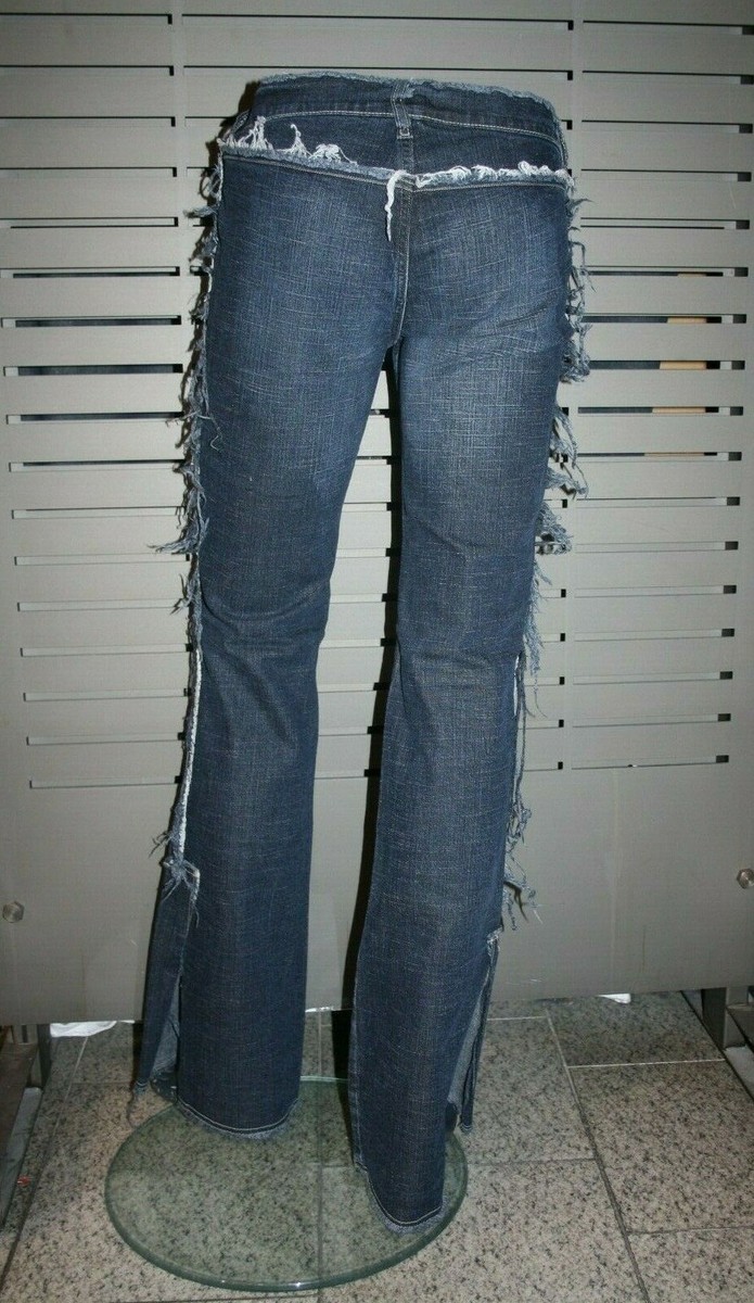 Diesel Women Jeans DAZE 865 Dark Blue New with Fringes