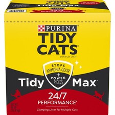 Cats Tidy Max Clumping Cat Litter Odor Control 24/7 38 lb Box Sanitizing