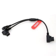 P-tap female to 2 D-tap male Splitter Power Cable for DSLR Rig V-mount Batteries