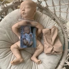 21inch Unpainted Reborn Doll Kit Sleeping Newborn Baby Cloth Body Parts DIY Gift