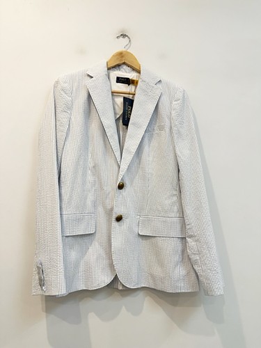 Designer BNWT Polo Ralph Lauren Size 10 Seersucker Striped Women's Jacket - Picture 2 of 7