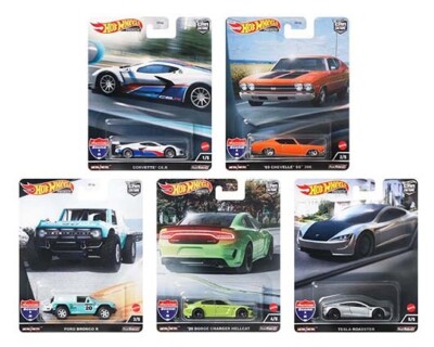 Hot Wheels Race Day – Set 6/6 Complet + Chase 0/5 – Échelle 1:64 – 2023 – Neuf