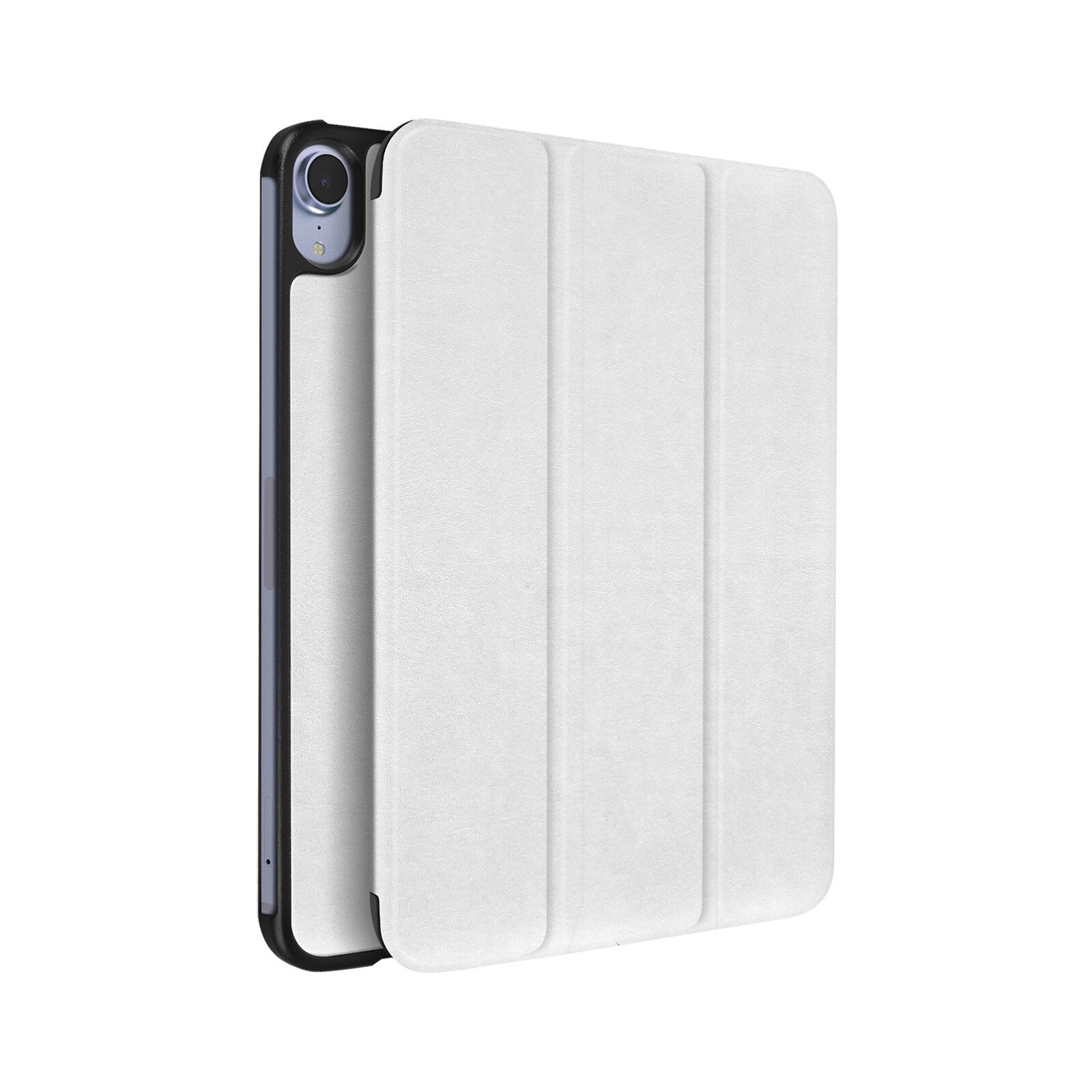 White Multi-Position Folio Case for iPad Mini 2021 with Flap and Keyboard Holder