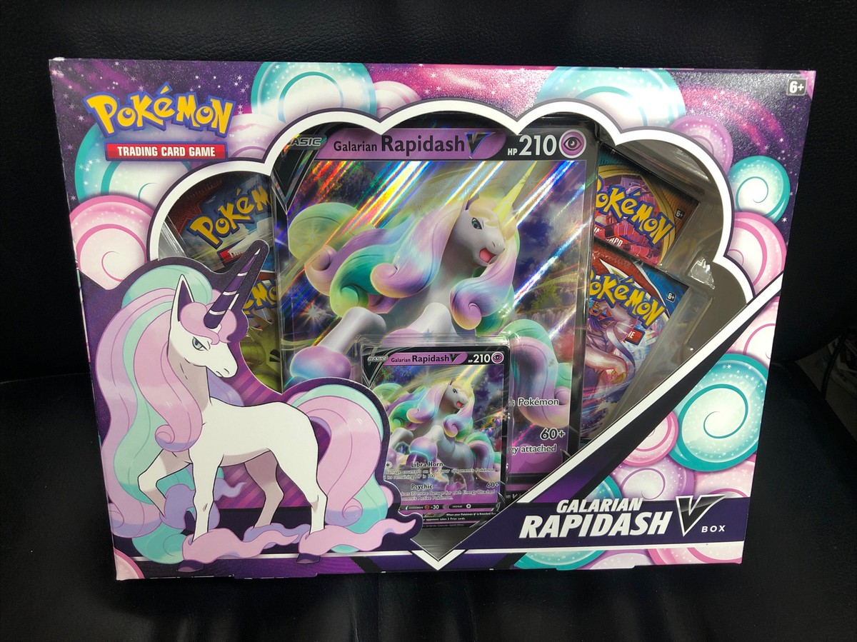 Pokemon TCG Galarian Rapidash V Collection Box