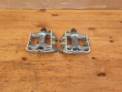 Pédales BMX Tioga 1/2 Pouce - Argentées - Occasion En Bon état - Pour Platine Plate