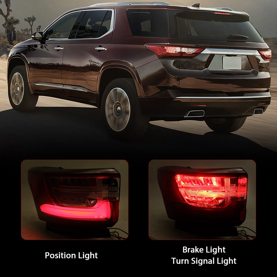 LED Tail Light Brake Lamp For 2018-2021 Chevy Traverse W/o Redline Pkg Driver - Imagem 2 de 4