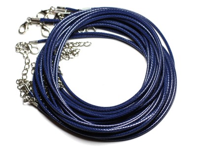 Collana Cordino Cotonato Cera 43.5 Cm – Fettuccia Nera Per Gioielli, Spessore 1.5 Mm - Foto 2
