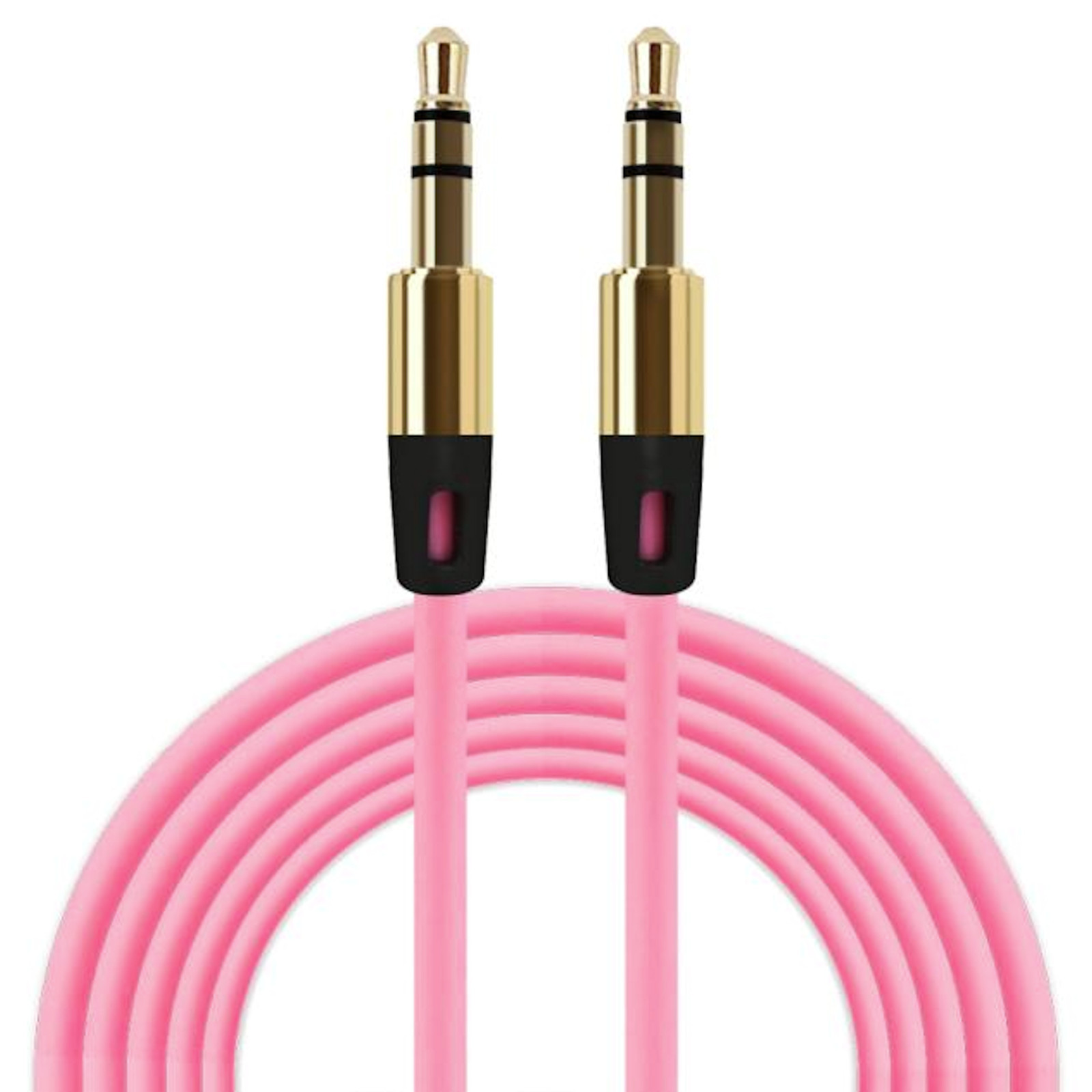 Аудио Стерео Кабель для подключения наушников 1 м с разъемом 3,5 мм Мужской - Мужской Розовый