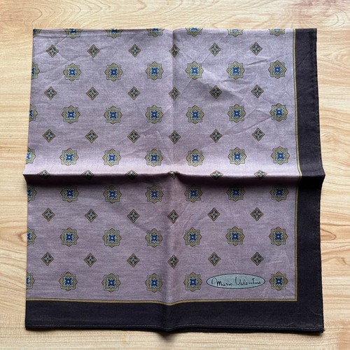 HANDKERCHIEF VINTAGE ART PATTERNED MEN'S COTTON POCKET SQUARE 18" B0570 - Picture 2 of 3