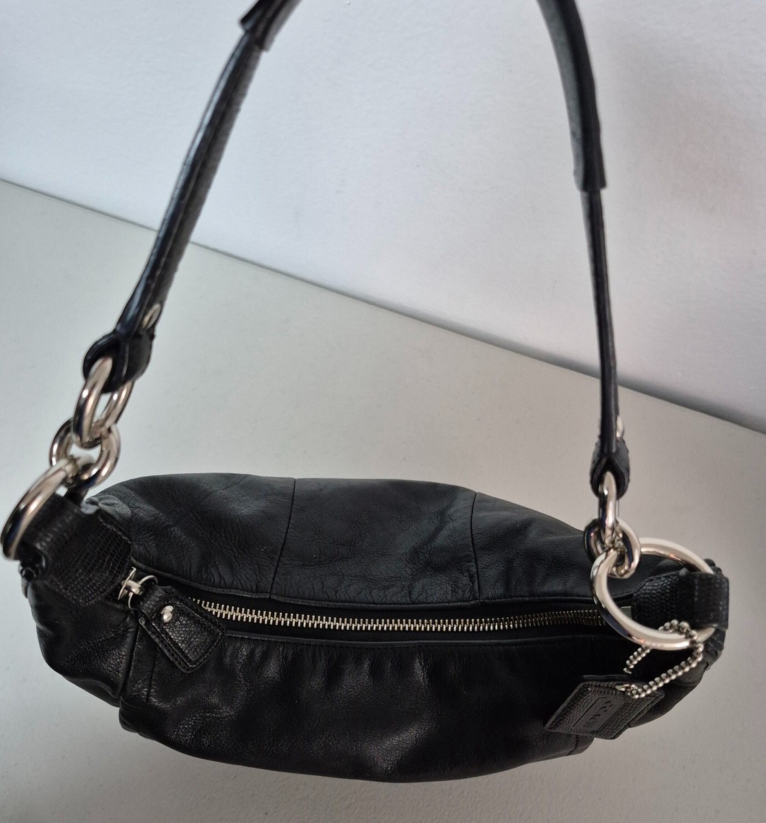 Authentic COACH #19293 Kristin Black Leather Hobo Bag - Missing