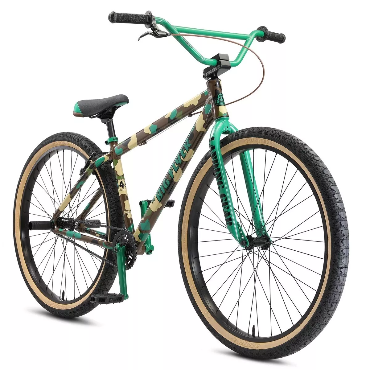 SE Bikes Big Flyer 29 Army Camo BMX Bike 29