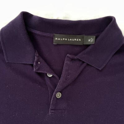 Ralph Lauren Black Label Polo Shirt Men X-LARGE Eggplant Purple