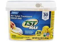 Camco 41577 TST MAX RV Toilet Treatment Drop-INs, Lemon, 30-Count