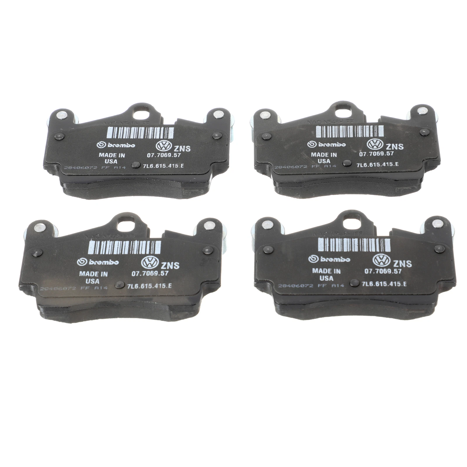Juego de pastillas de freno traseras para Volkswagen Touareg 2009-2010 (N/P 7L6-698-451-D)