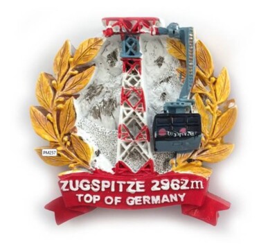 Zugspitze Bayern 2962 mtr. Berg Premium Magnet aus Poly Souvenir Germany