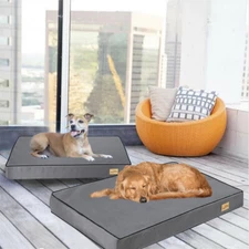 5-Size Dark Grey Pet Dog Pillow Bed Cushion Kennel Mattress Washable Waterproof 