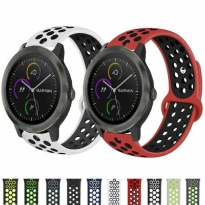 For Garmin Forerunner 245/645/55 Watch Strap Silicone Breathable Band