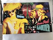 PLV PUBLICITAIRE VINTAGE TAILLE 42 X 27 CM DE CHEZ JEAN PAUL GAULTIER LUNETTES