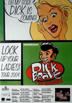 DICK BRAVE - SASHA - 2004 - In Concert - Lock up your Ladies Tour - Poster