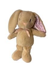 Bunny Rabbit Baby Girl Tan & Pink Plush Lovey First Easter Basket Stuffing NWT