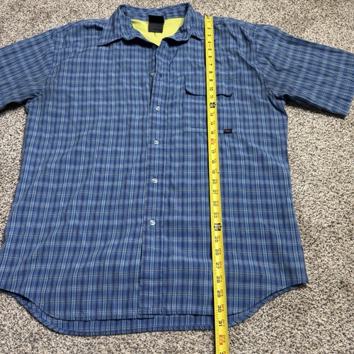 Camicia vintage anni 90 Vans con bottoni manica corta uomo taglia XL plaid skate surf USA - Foto 5 di 7