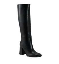 NEW Marc Fisher Women s Boots MF Dacea Tapered Block Heel Dress Boots Black Tan