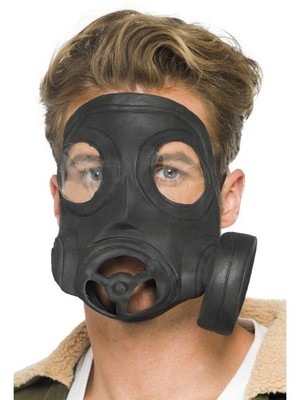 Smiffys Gas Mask, Latex, Black