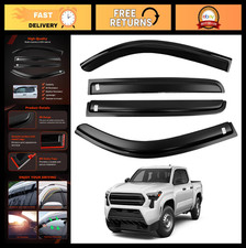 Tape-On Window Rain Guards for 2024-2026 Toyota Tacoma 4-Piece Vent Visors Set