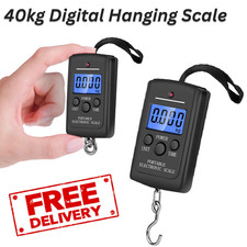 40kg Digital Hanging Scale Portable Luggage Fishing Travel Hook Weight Scale