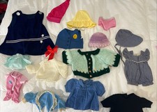 Mixed Lot 15 Vintage,Knit, Hand Sewn, Store Bought, Multi Size Baby Doll Clothes
