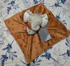 Gerber Modern Moments Baby Grey Elephant Brown Security Blanket Lovey 12x12"Tags