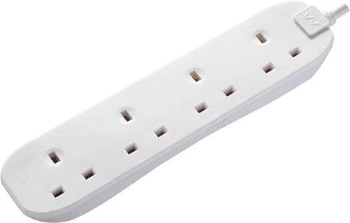 Extension Lead Masterplug 4-Socket Surge Protected Wall Mount Cable 5m  