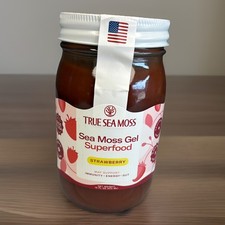 True Sea Moss - Sea Moss Gel Natural Superfood STRAWBERRY 16oz 05/2026 Vegan