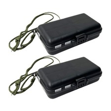 2Pcs Fishing Lures Hooks Storage Container Double Side Fishing Accessory Case