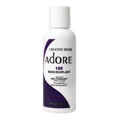 Adore Semi-Permanent Hair Dye 186 Rich Eggplant Unisex, 4 oz (022613)