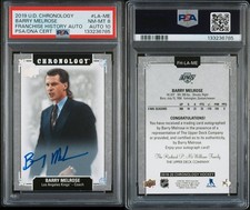 BARRY MELROSE 2019 UPPER DECK CHRONOLOGY ON-CARD AUTO SP PSA 8 AUTO 10 POP 1