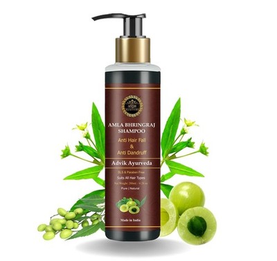 Advik Ayurveda Amla Bhringraj Shampoo Geeignet für Alle Haartypen 200ml