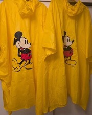 2 Vintage Walt Disney World Rain Ponchos Mickey Mouse Adult