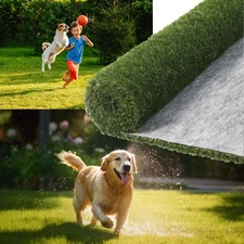 Artificial Grass Turf Rug 1.6x5 FT - Realistic Fake Grass Outdoor Carpet with...