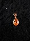 Oval Cut Simulated Diamond Pendant Rose Gold Plated Elegant Jewelley