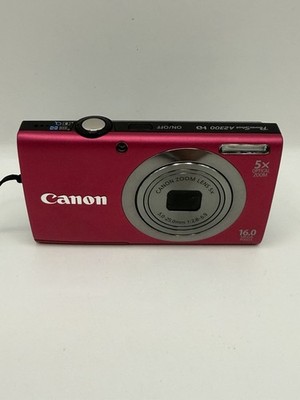 Canon Powershot A2300 HD 16MP Digital Camera Pink Tested Working