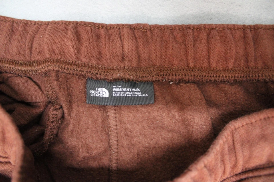 North Face Sweatpants Womens Medium Brown Fleece Joggers Lounge Activewear Cozy - Image 3 of 4